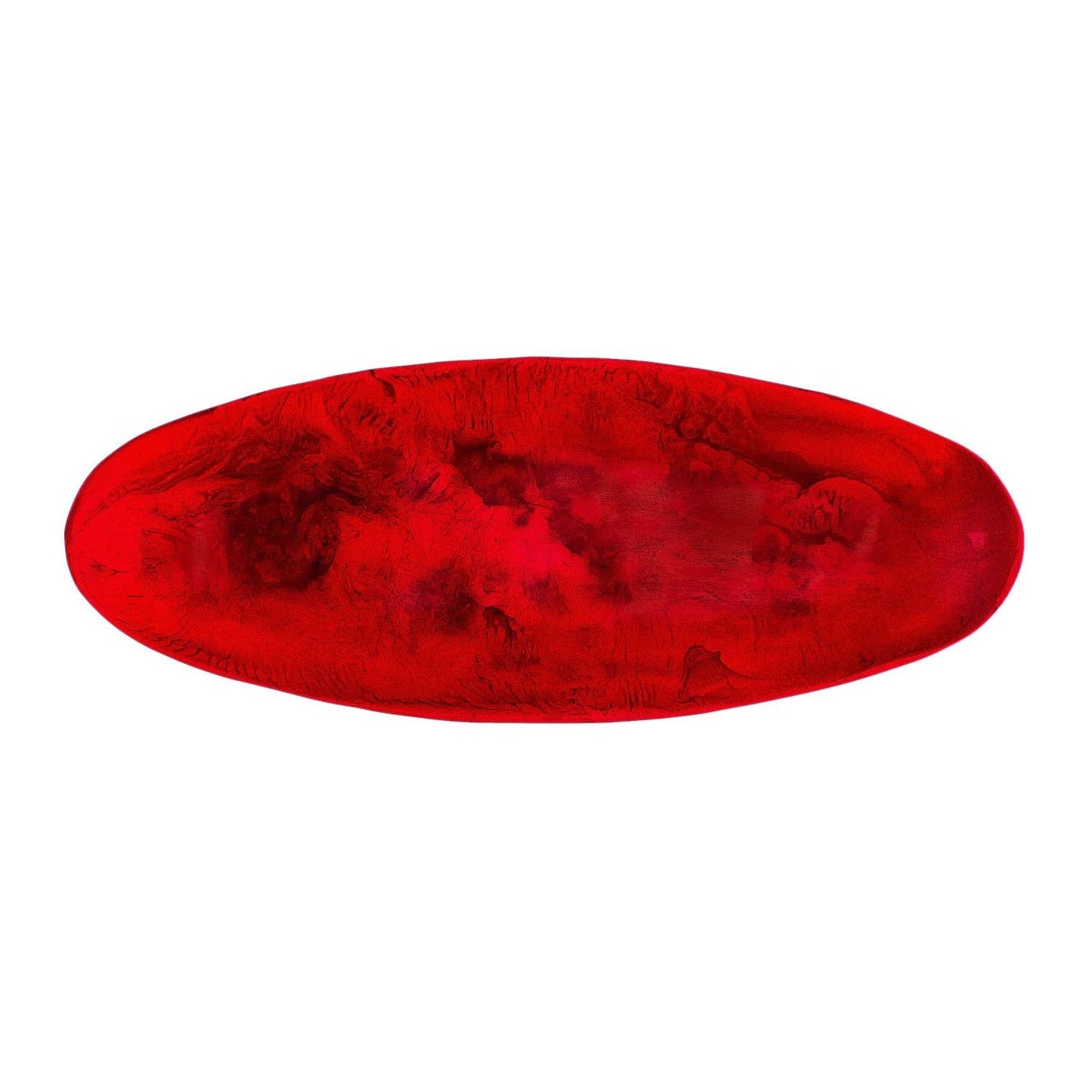 Resin Platter - Red Marble