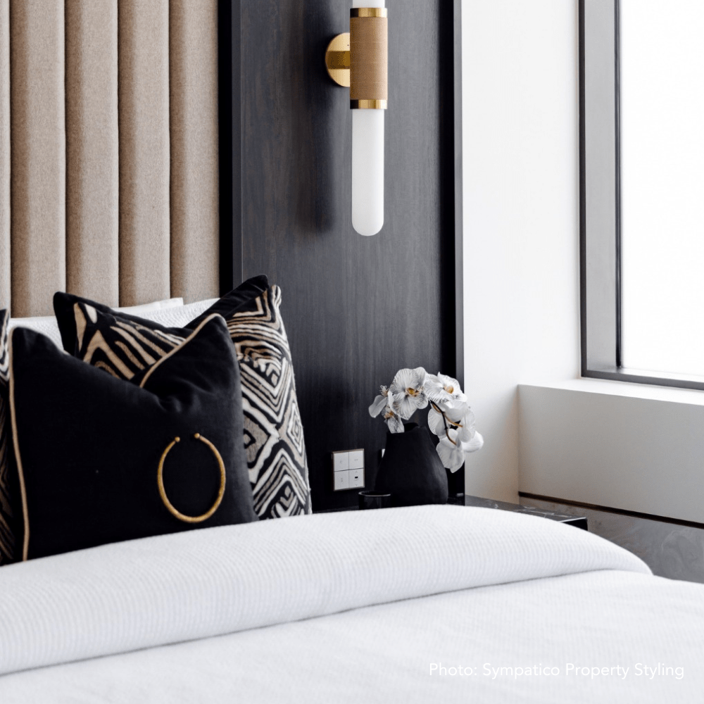 Gold Amulet White & Natural Lounge Cushion 55 x 55cm