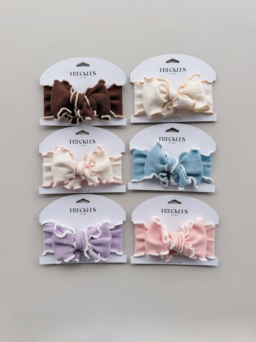 Knit Frill Baby Headband - Arctic/Snow
