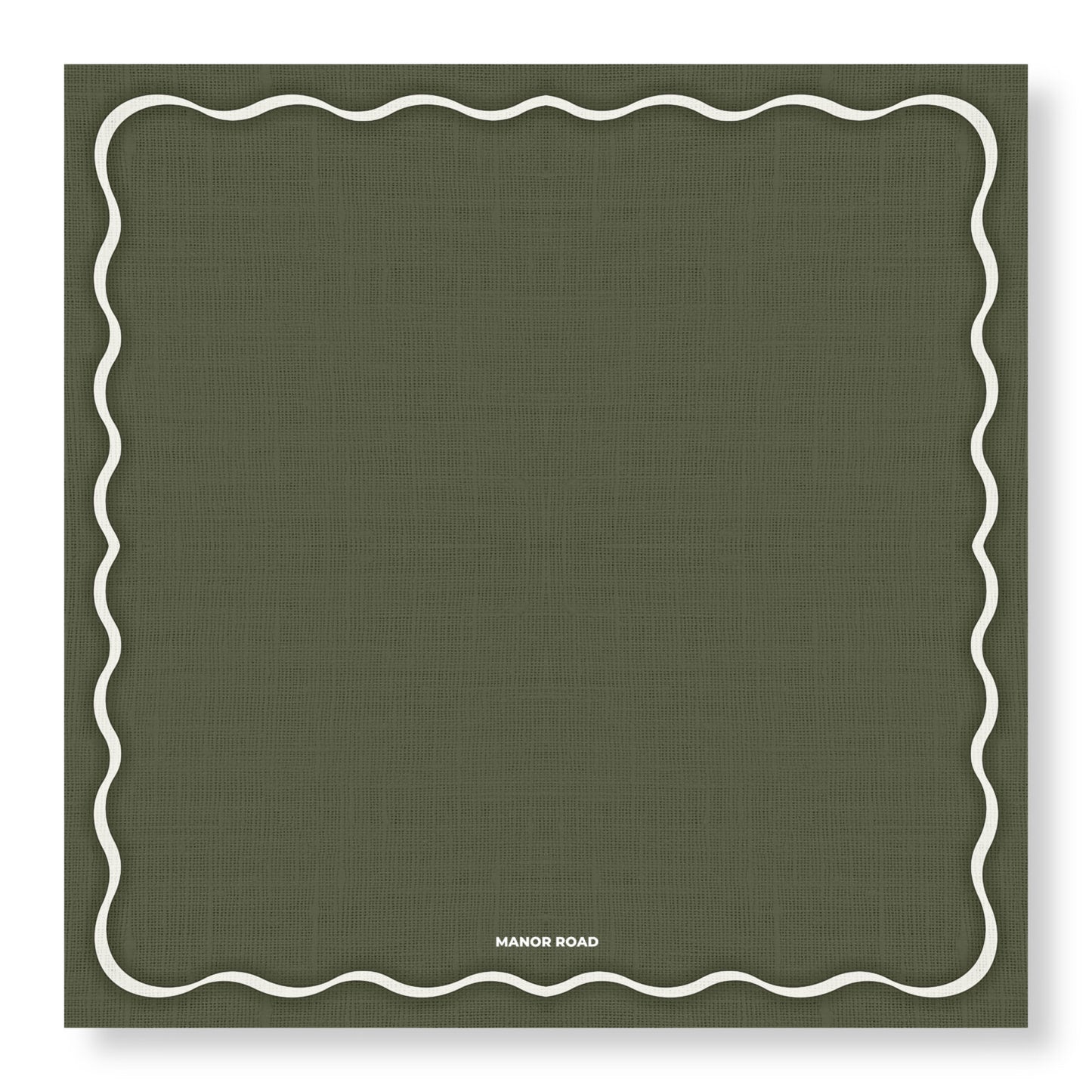 Linen (Scallop Olive & White) Cheese Board Presentation Cards