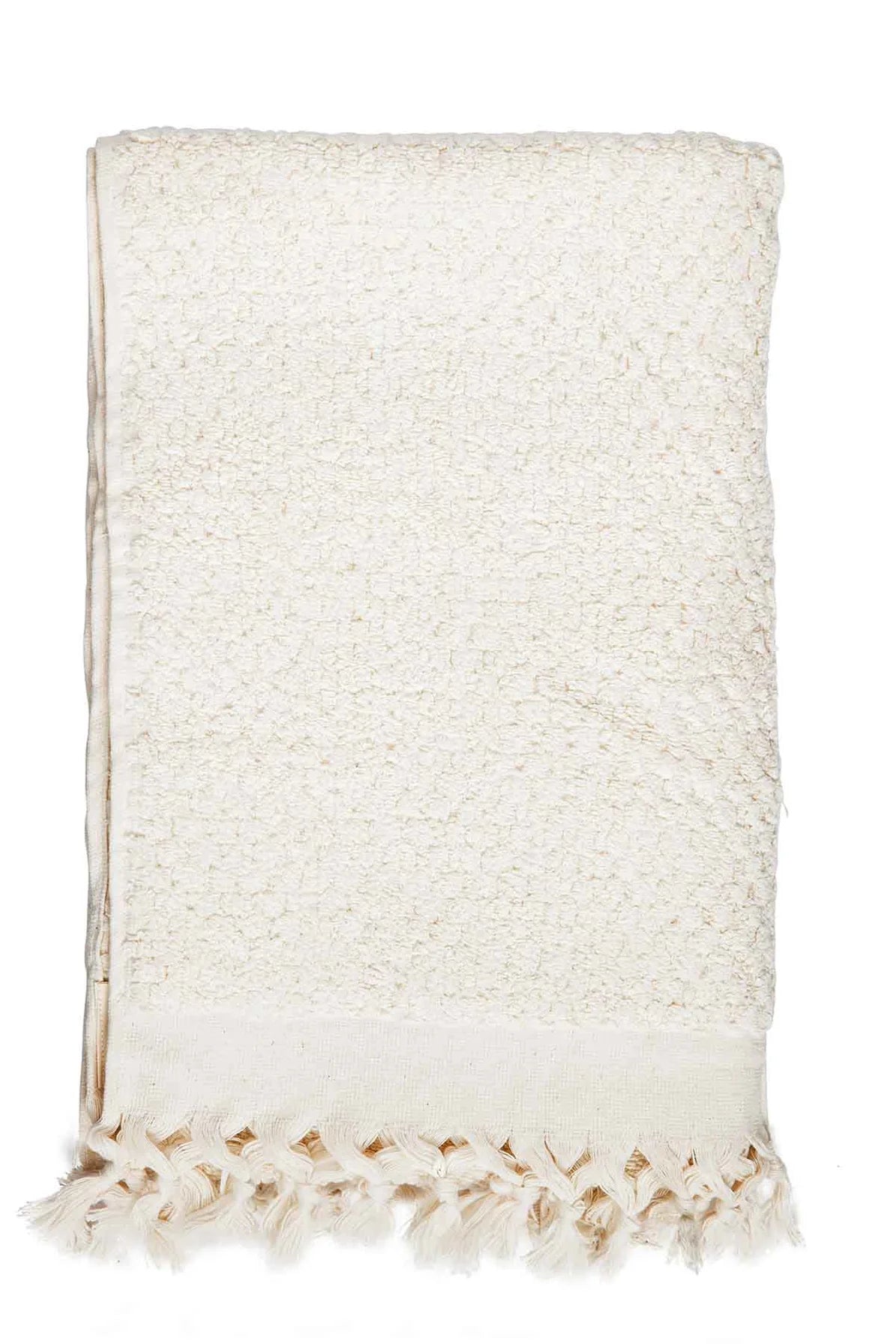Pompom Turkish Cotton Bath Sheet - Natural