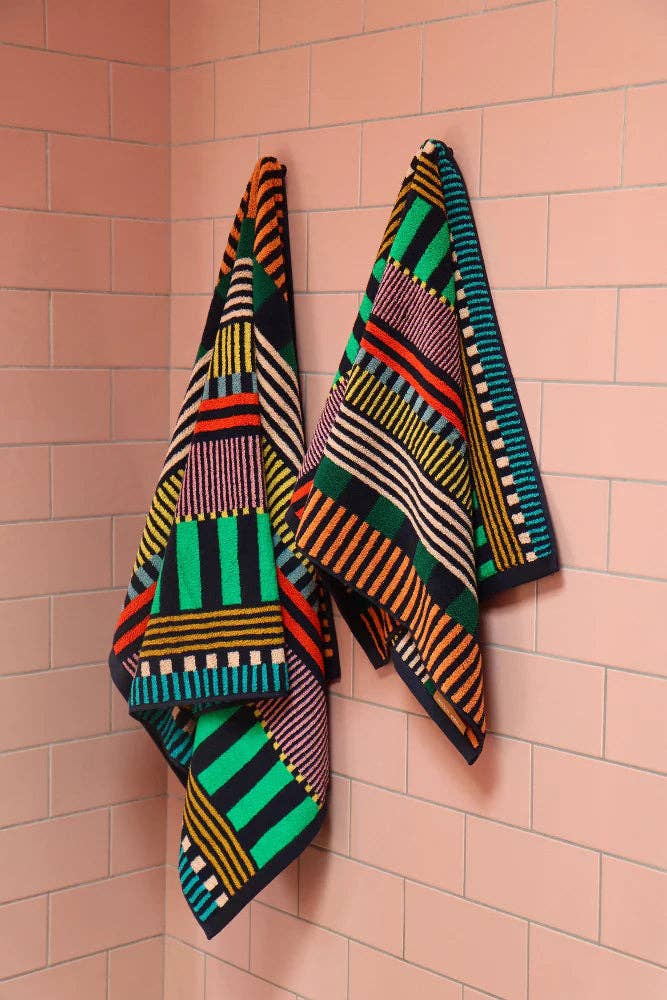 Portuguese Cotton Hand Towel - Multi Stripe