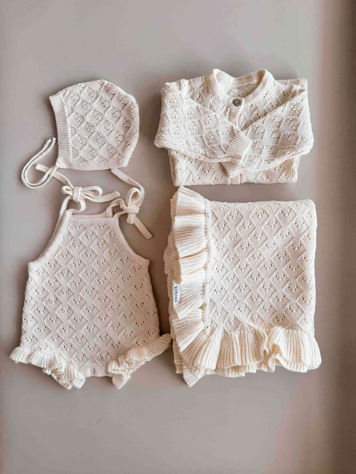 Mila Pointelle Full Romper - Snow (6-12M)