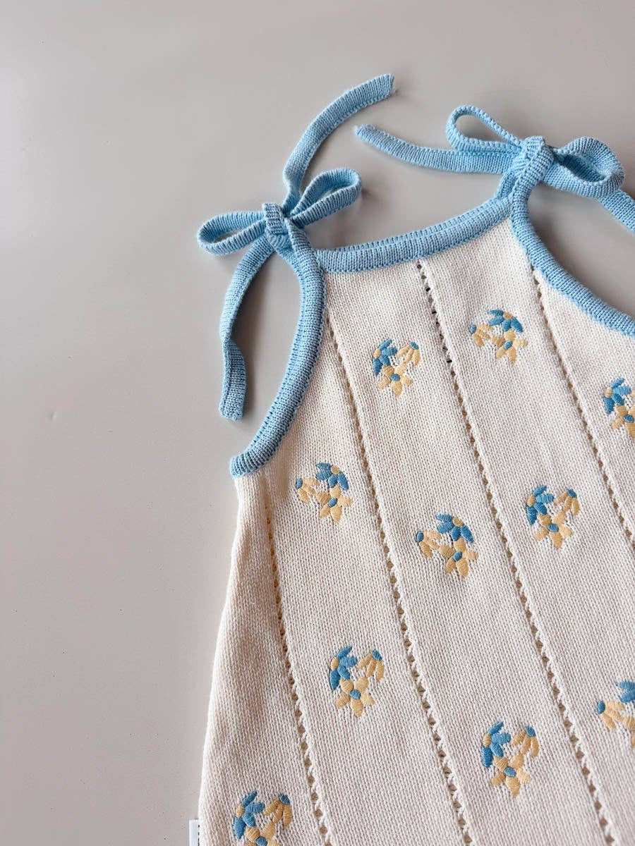 Bloom Pointelle Tie Dress - Pansy (1Y)