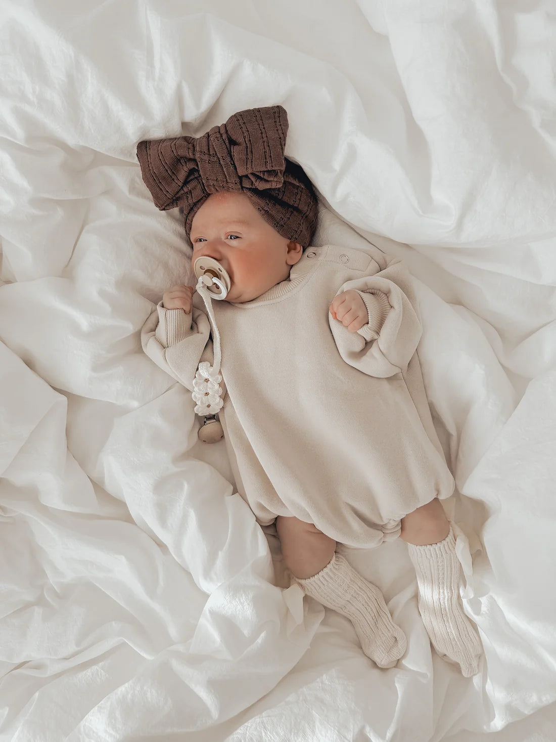 Bubble Romper - Natural (0-3M)