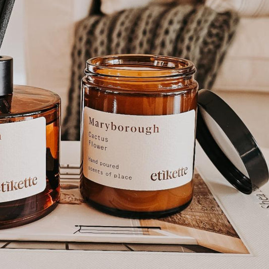 "Maryborough" Candle (Small) - Cactus Flower
