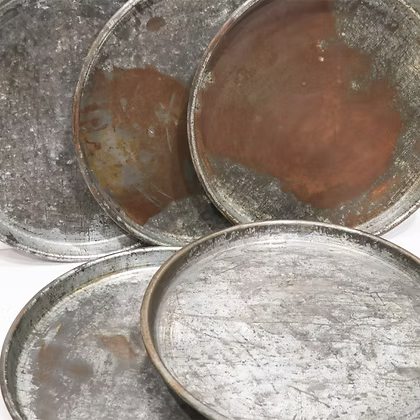 Moss Round Metal Platter - 65cm