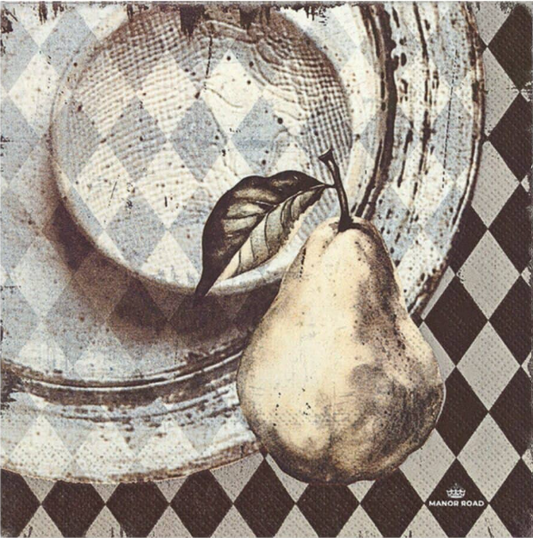 Pear & Plate Napkins - LUNCHEON