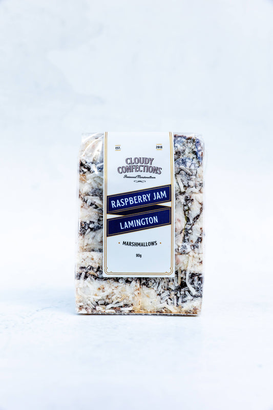 Raspberry Jam Lamington Marshmallows
