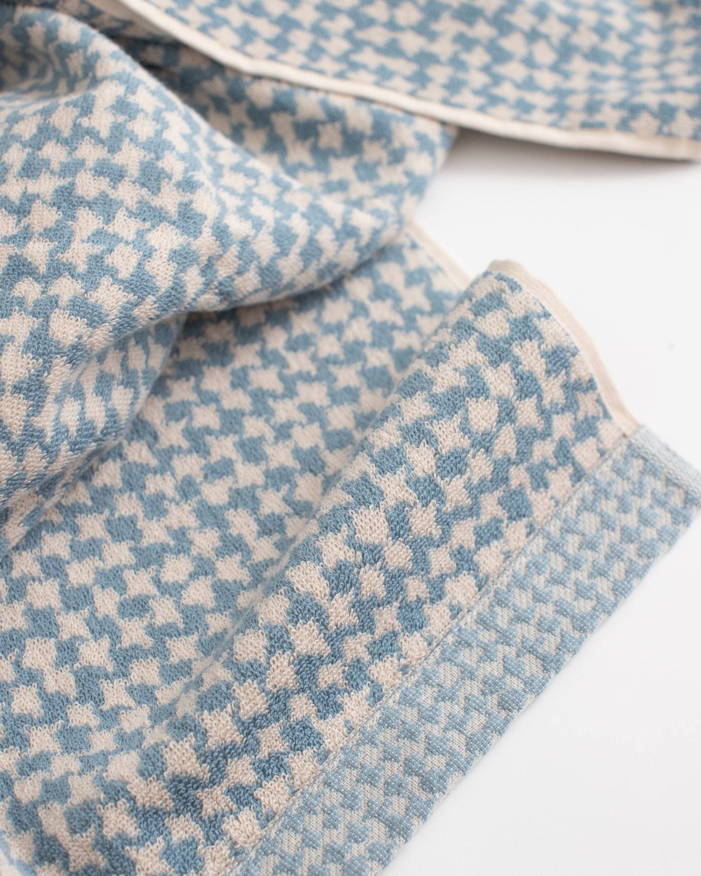 Hand Towel - Houndstooth in Blue Haze