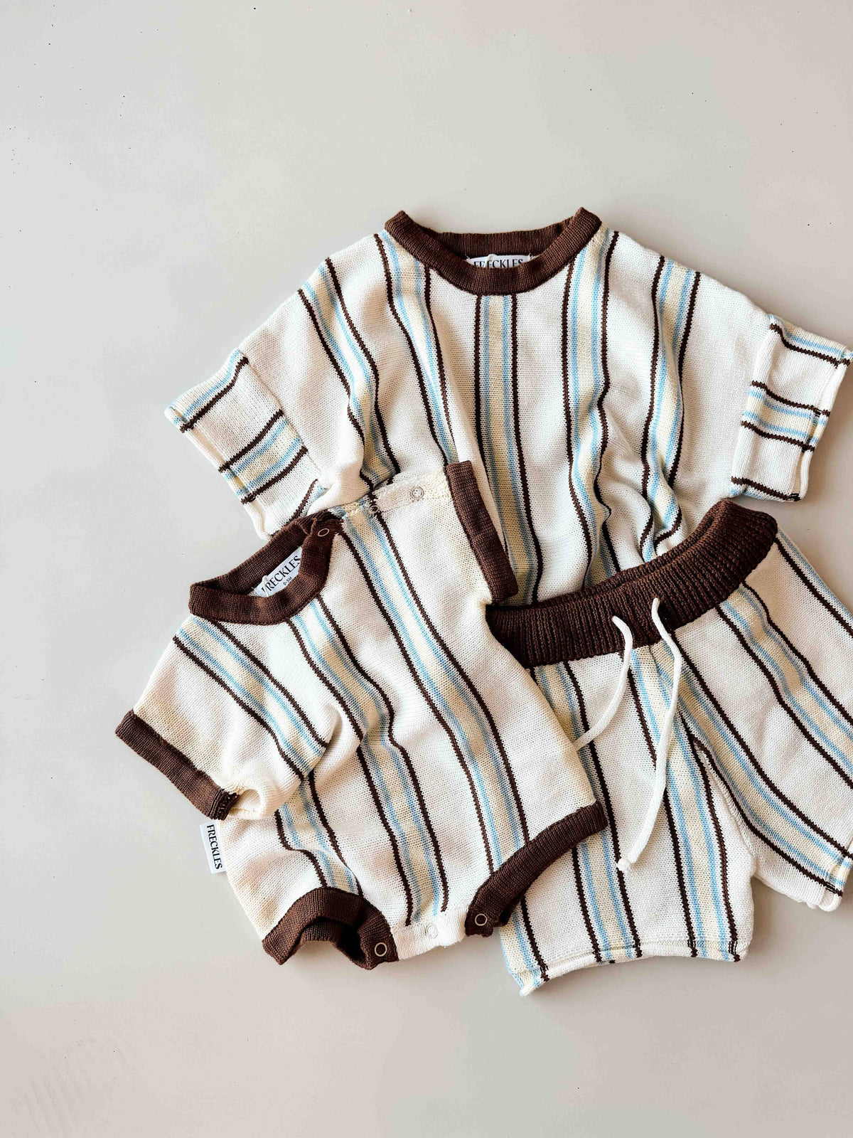 Retro Stripe Shorts - Azure (2Y)