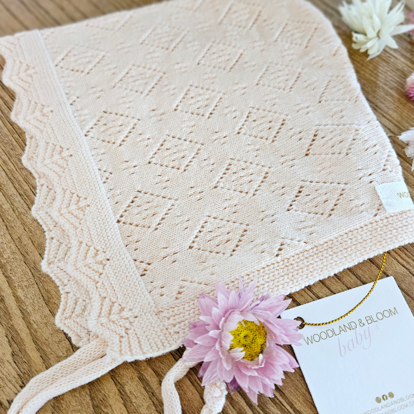Lullaby Bonnet - Natural White