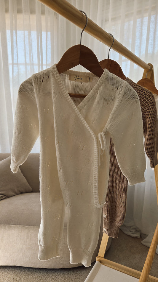 Pointelle Romper - Milk (6-12M) - NWP Registry
