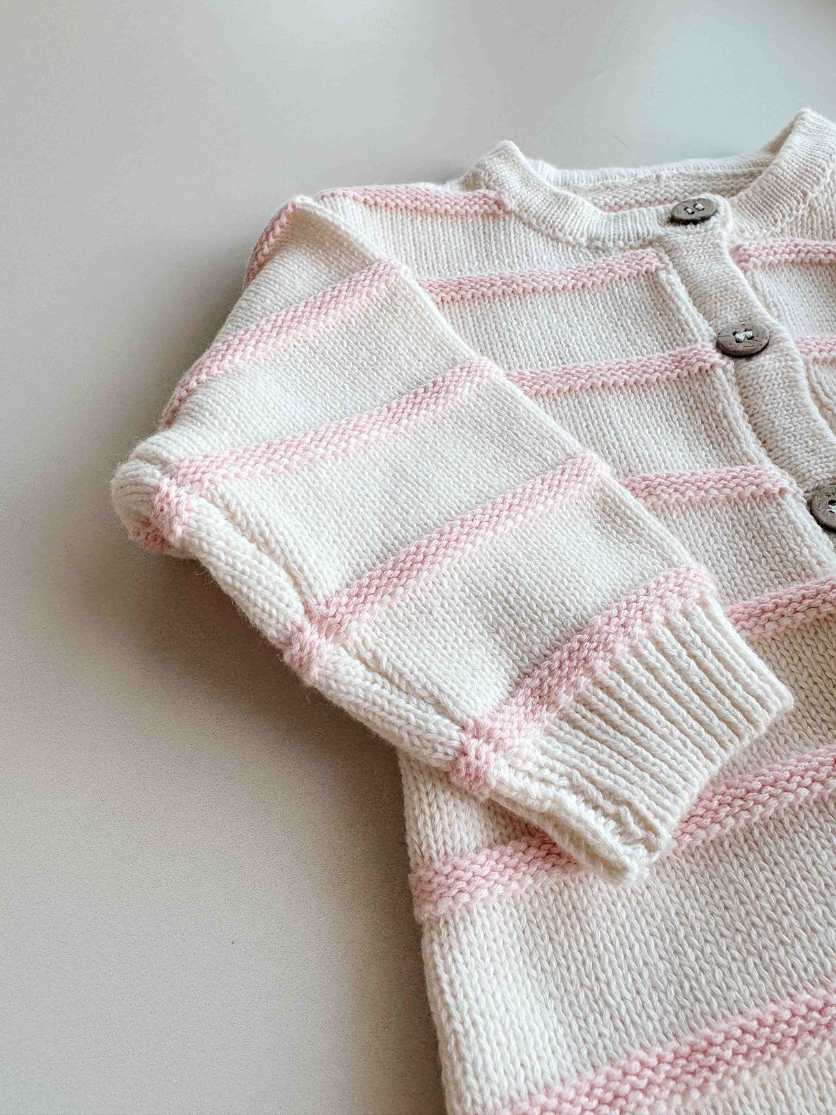 Raised Stripe Full Romper - Sweetpea (NB)