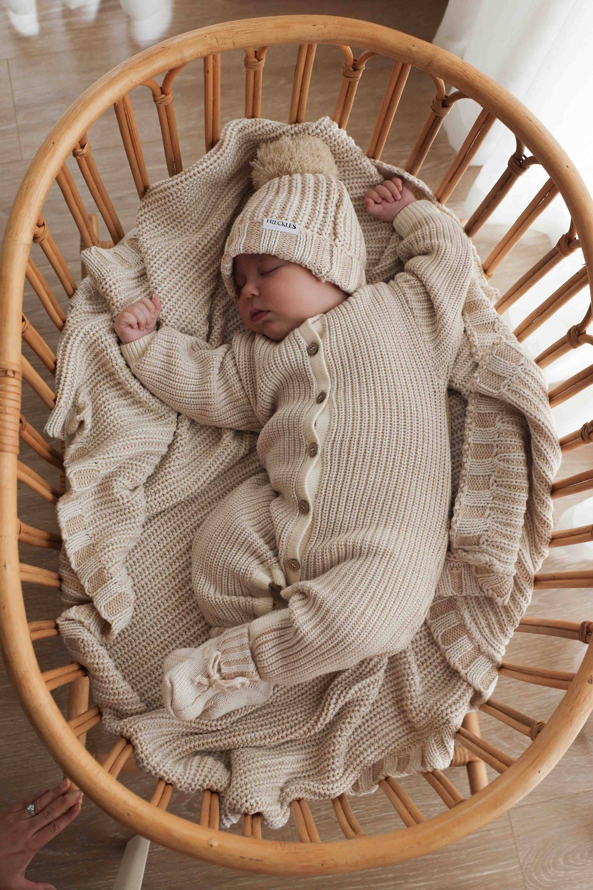 Chunky Knit Blanket - Oat
