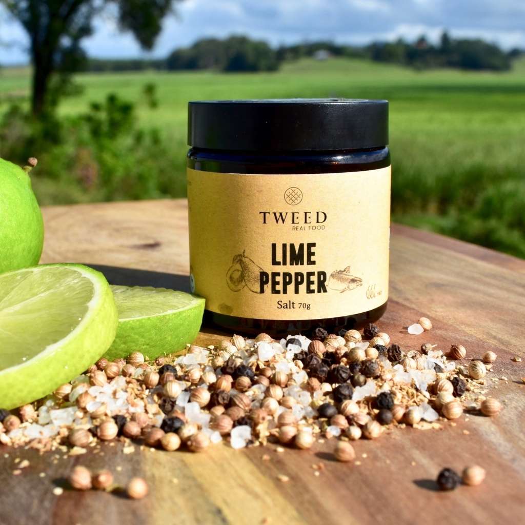 Lime Pepper Grinder Salt Satchel 70g