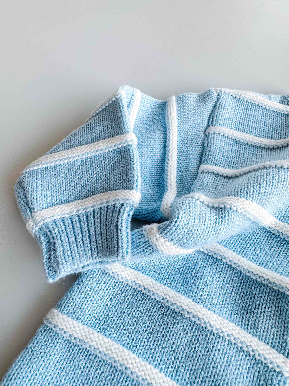 Raised Stripe Full Romper - Arctic (1Y)