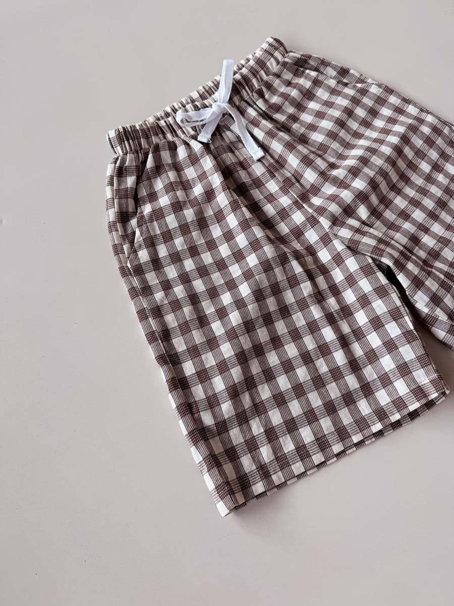 Pop's Bermuda Shorts - Brown Tartan (2Y)