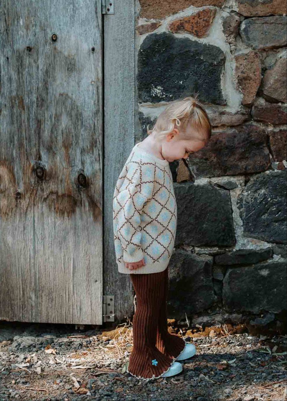 Cotton Knit Jumper - Bluebell (3-6M)