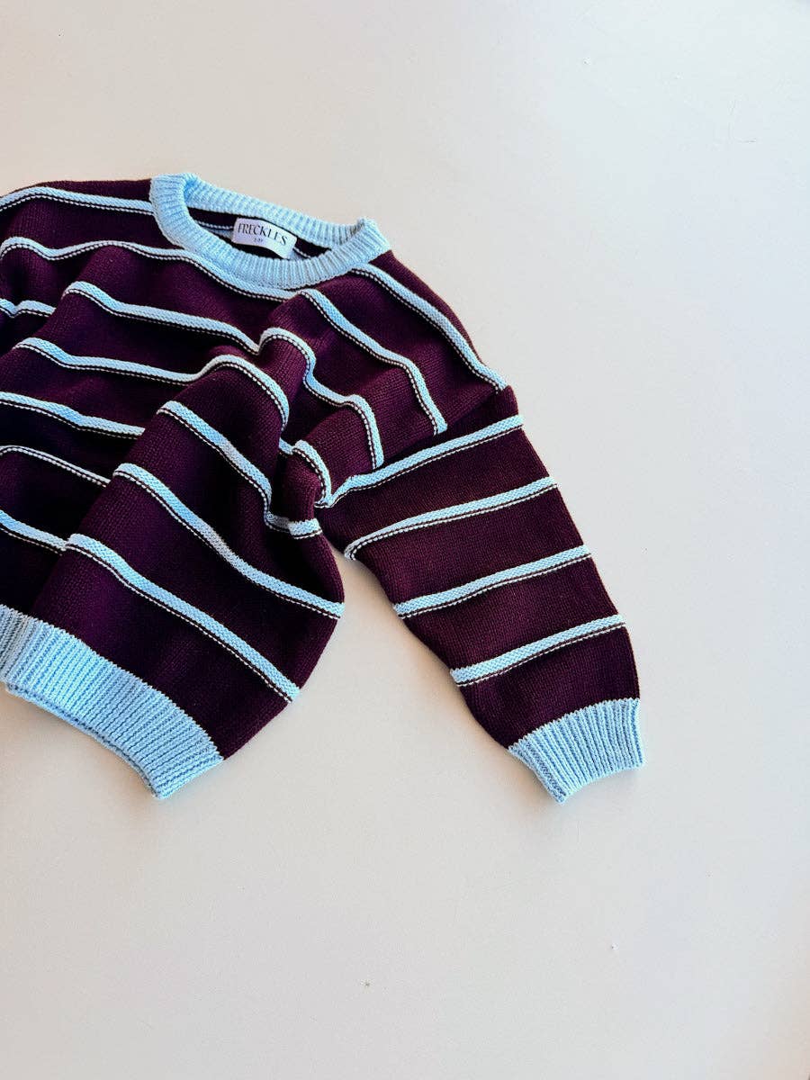 Raised Stripe Jumper - Blackberry/Arctic (6-12M)