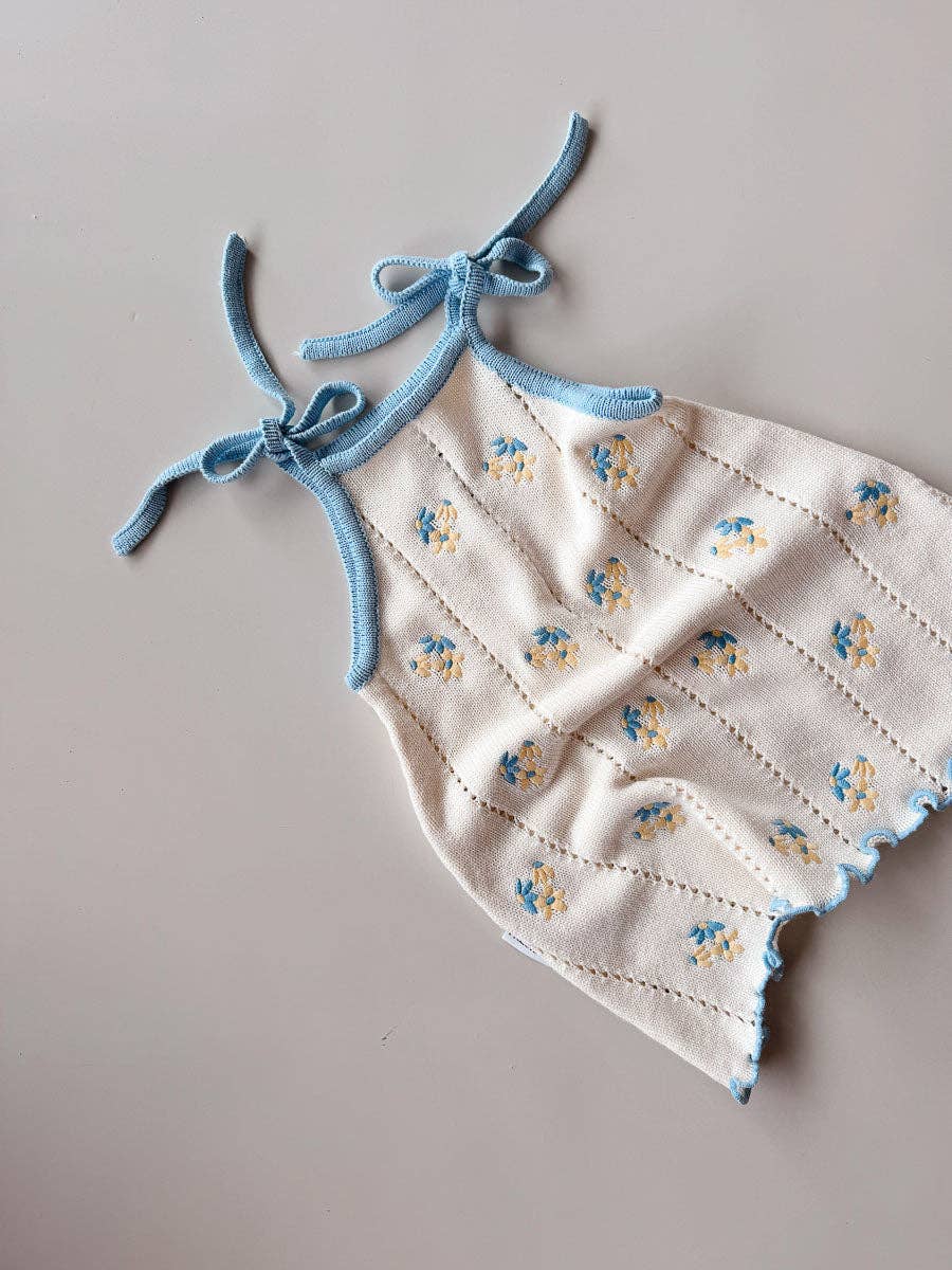 Bloom Pointelle Tie Dress - Pansy (1Y)