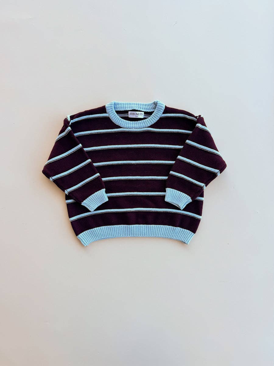Raised Stripe Jumper - Blackberry/Arctic (6-12M)