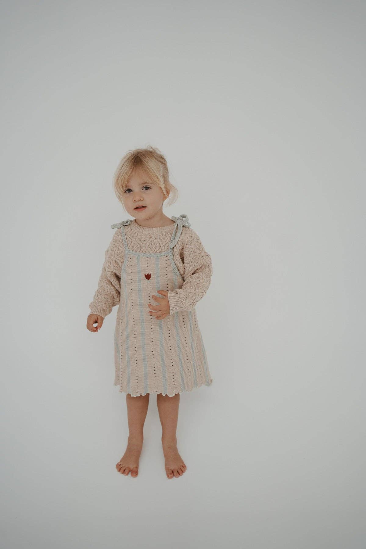 Textured Knit Jumper - Ecru Diamond (6/7Y)