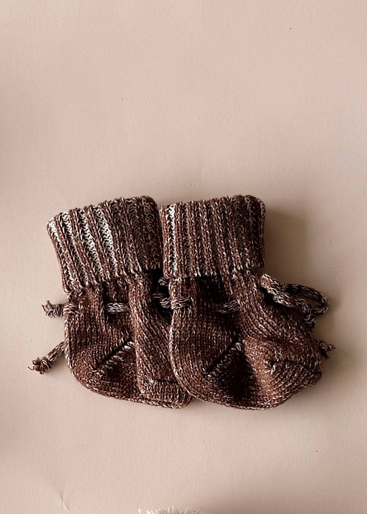 Chunky Cotton Bootie - Chocolate (0-3M)