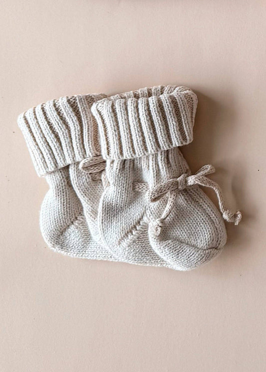 Chunky Cotton Bootie - Oat (3-6M)