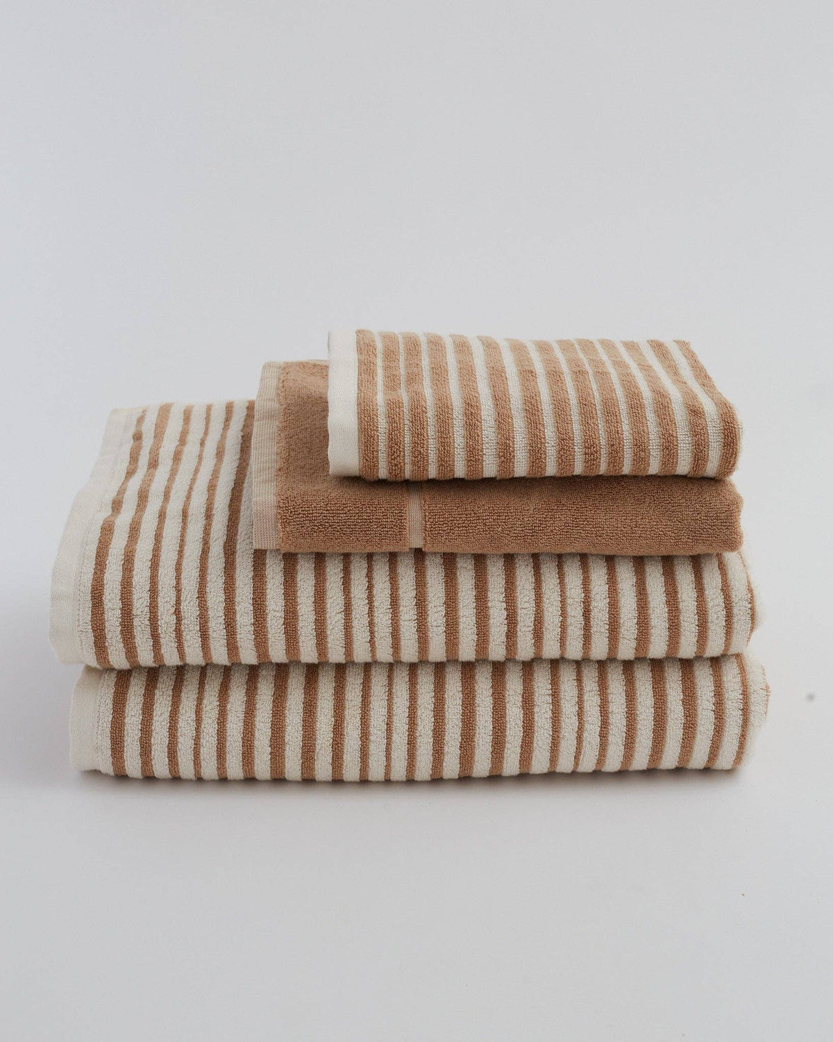 Salento Stripe Hand Towel - Tan