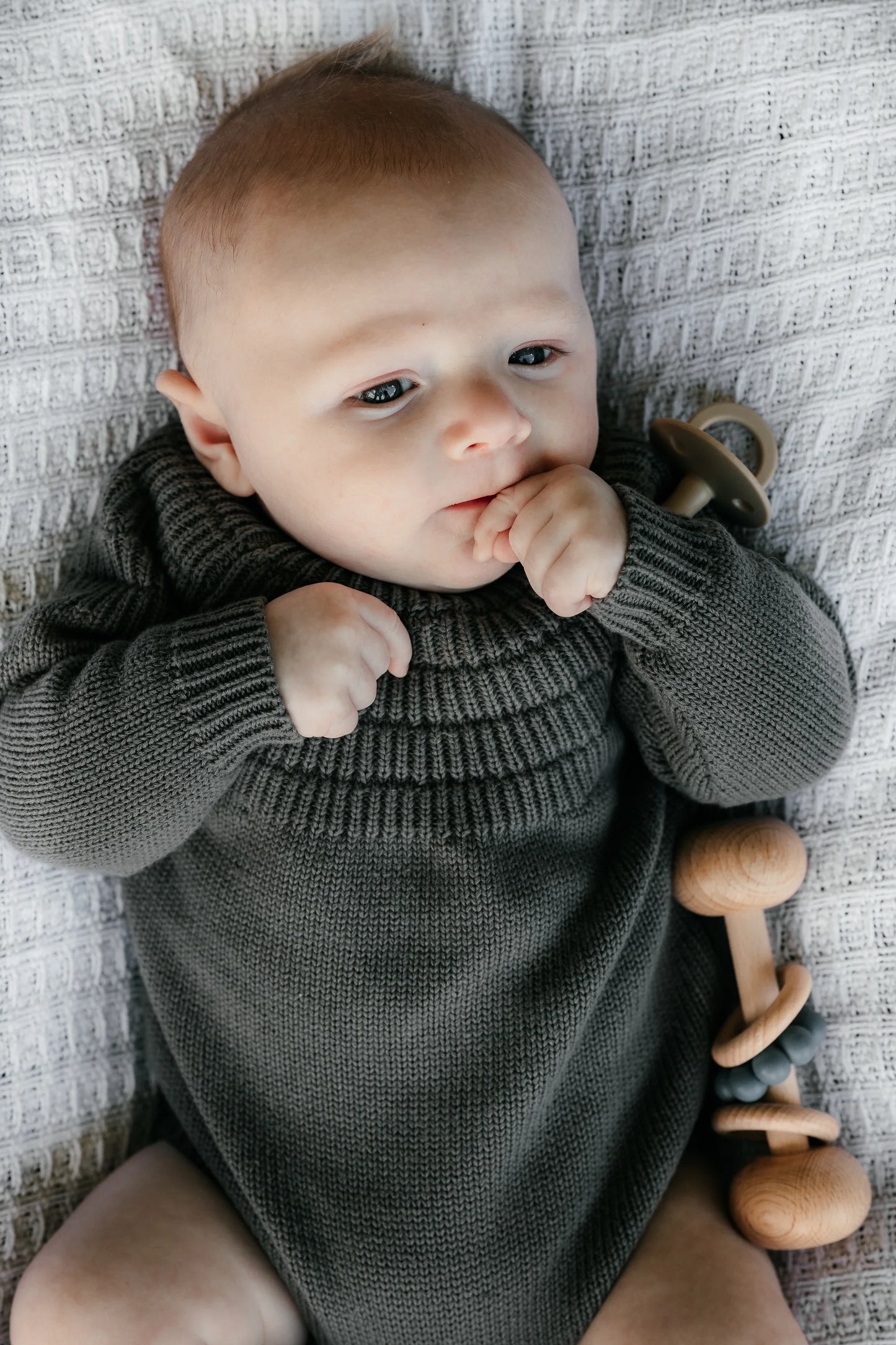 Beech & Silicone Rattle - Sage - NWP Registry