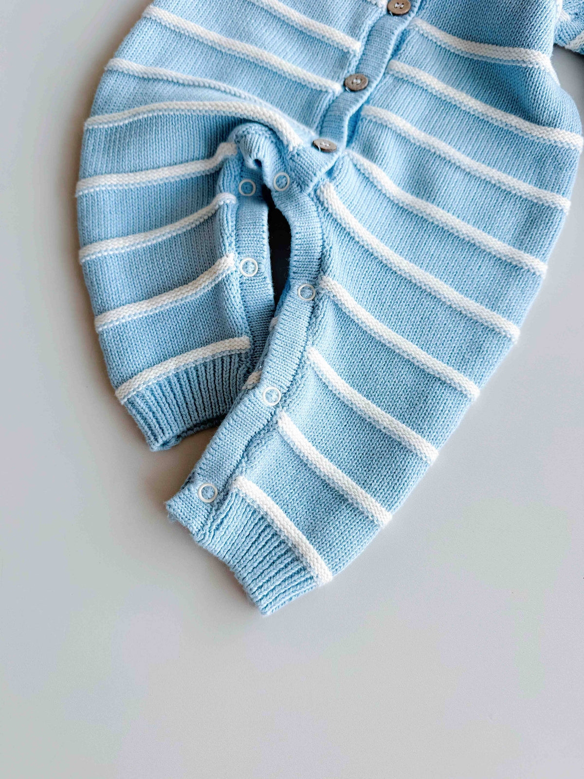 Raised Stripe Full Romper - Arctic (1Y)