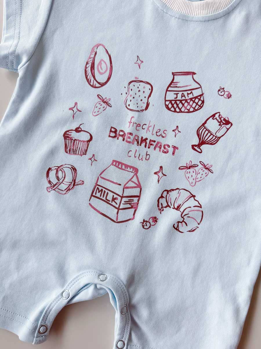 Breakfast Club Romper - Sky (6-12M)