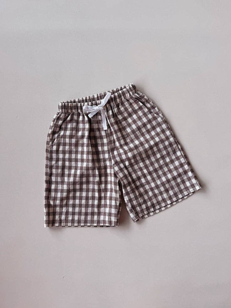 Pop's Bermuda Shorts - Brown Tartan (2Y)
