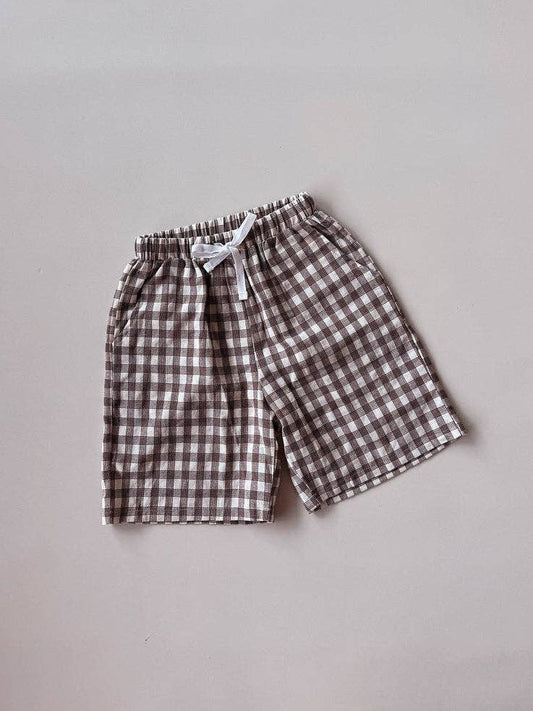 Pop's Bermuda Shorts - Brown Tartan (2Y)