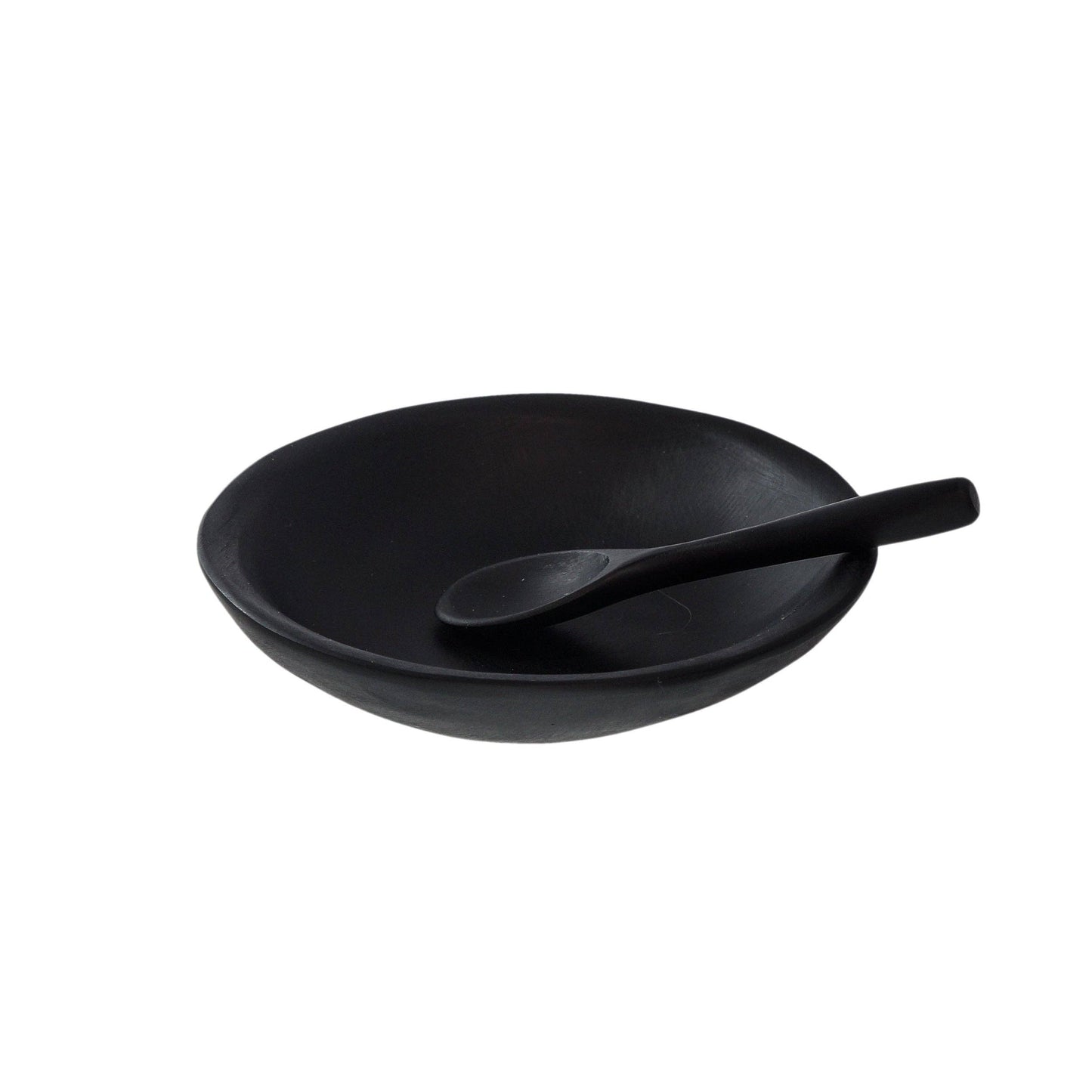 Resin Relish Bowl + Spoon - Opaque Black