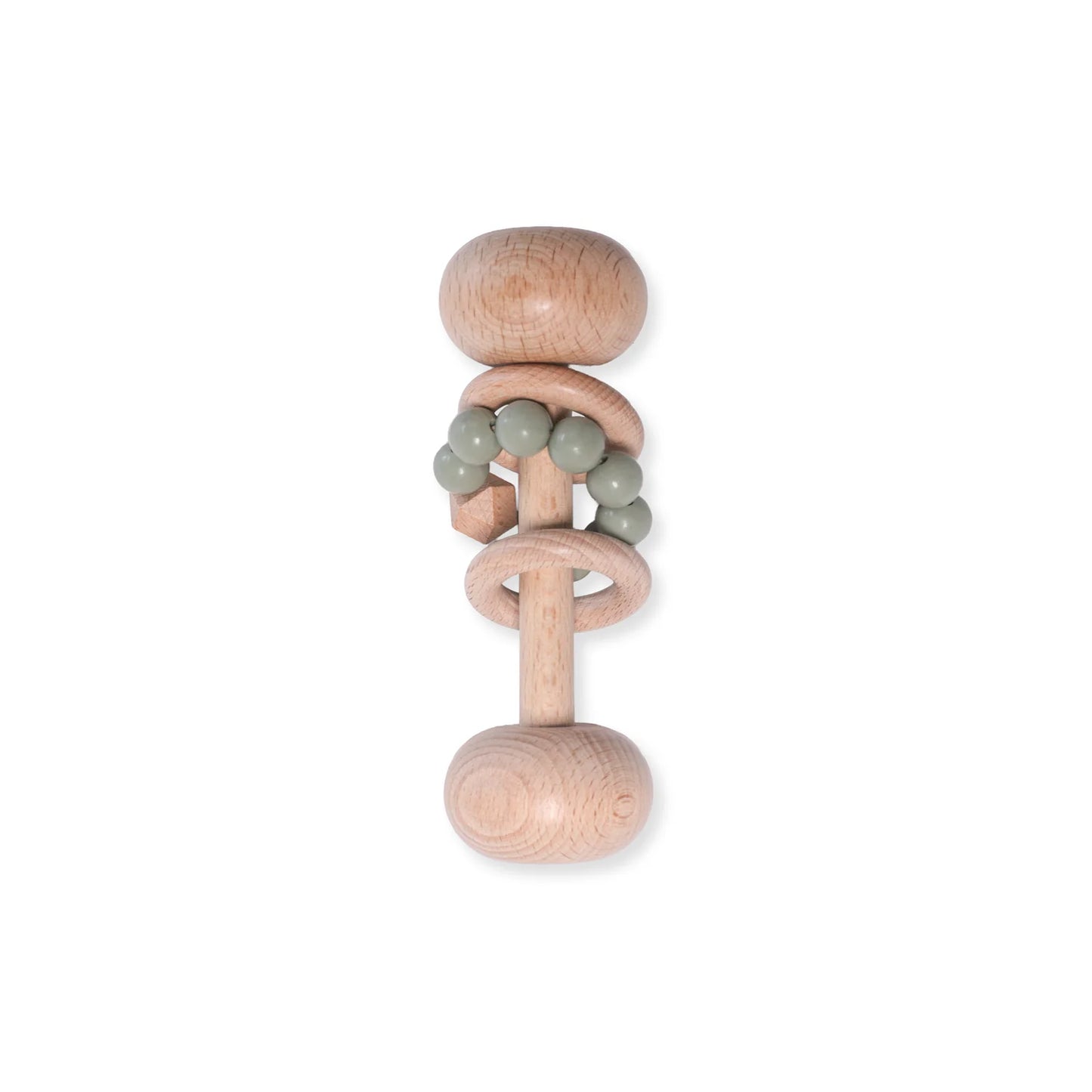 Beech & Silicone Rattle - Sage - NWP Registry