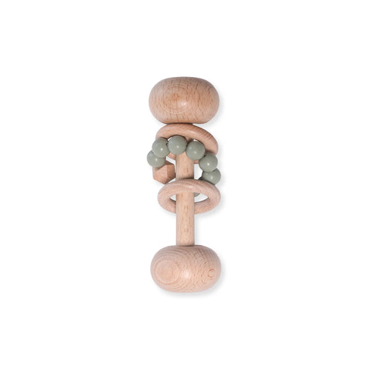 Beech & Silicone Rattle - Sage - NWP Registry