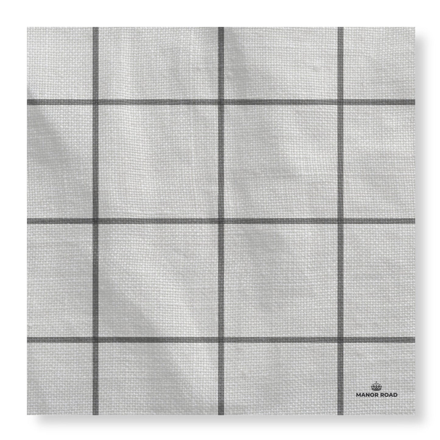 Black & White Check Linen Cheese Board Presentation Cards