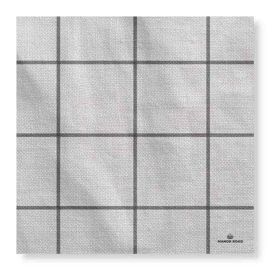Black & White Check Linen Cheese Board Presentation Cards