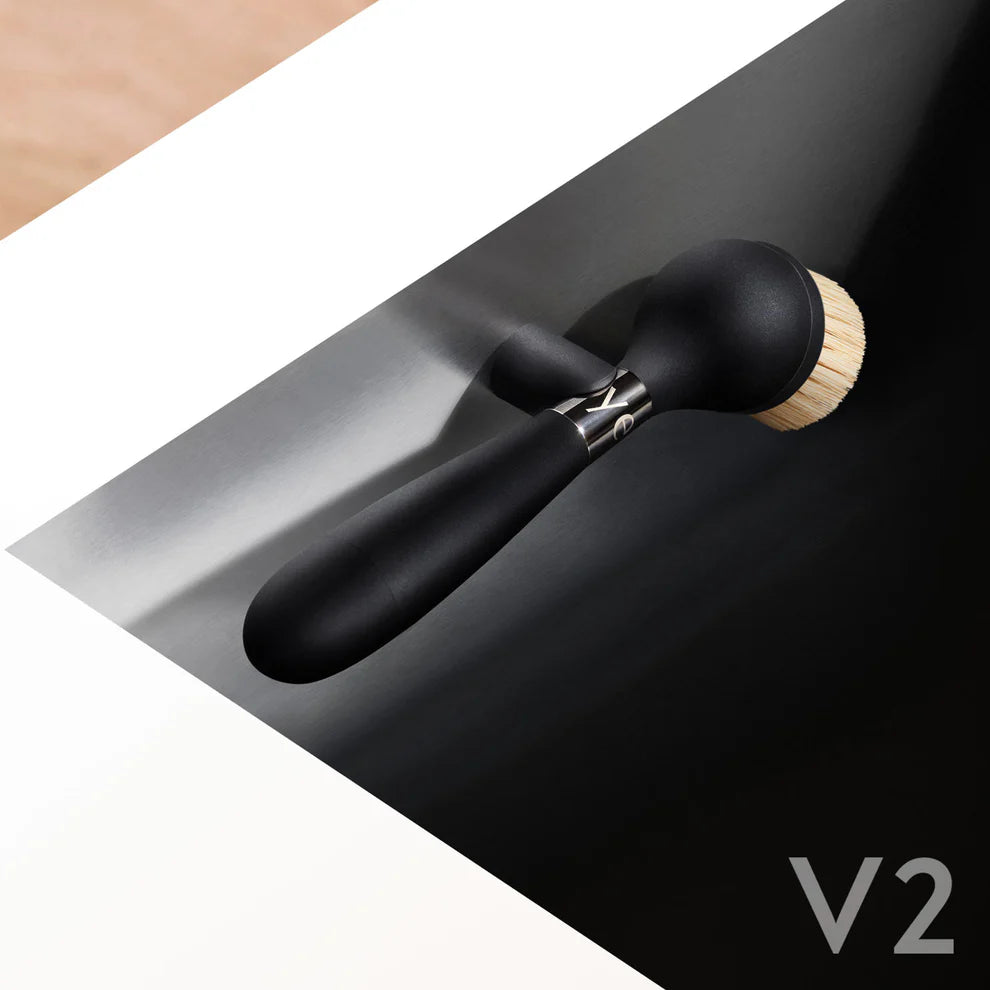 V2 Yeseco Dish Brush Handle With Magnetic Stand - Black