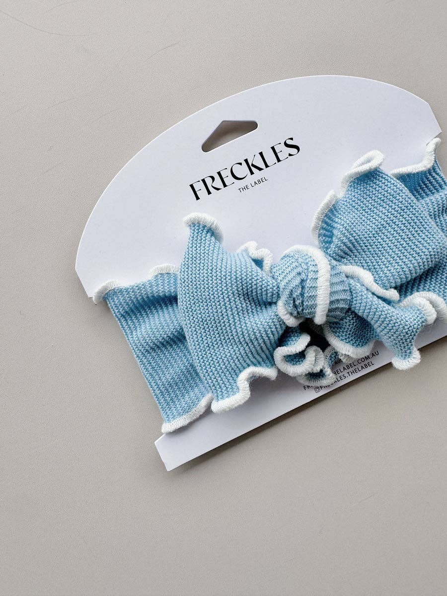 Knit Frill Baby Headband - Arctic/Snow