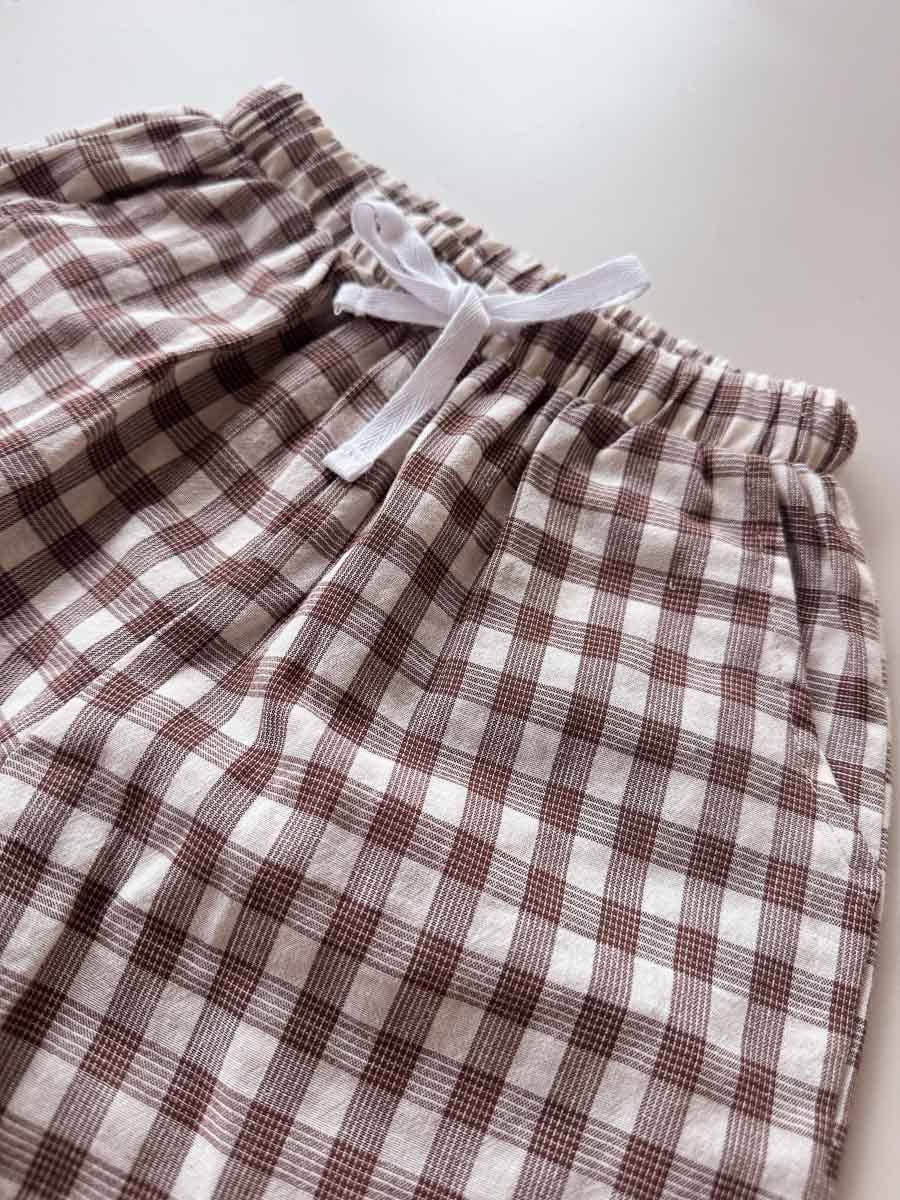 Pop's Bermuda Shorts - Brown Tartan (2Y)