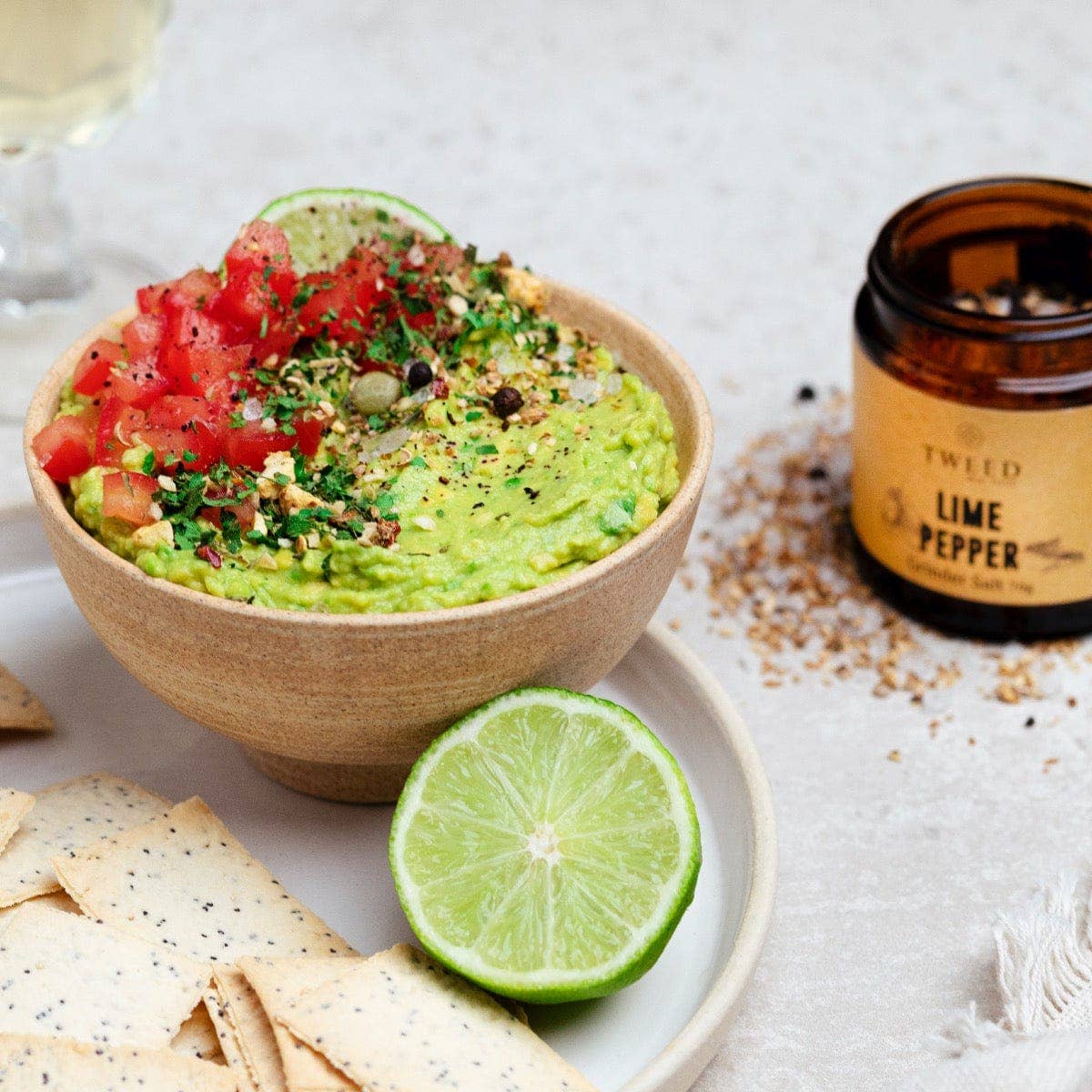 Lime Pepper Grinder Salt - Jar 70g