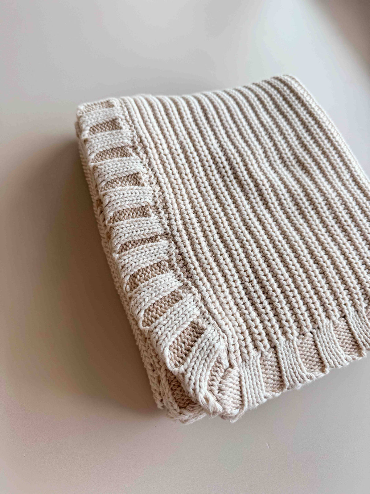 Chunky Knit Blanket - Oat