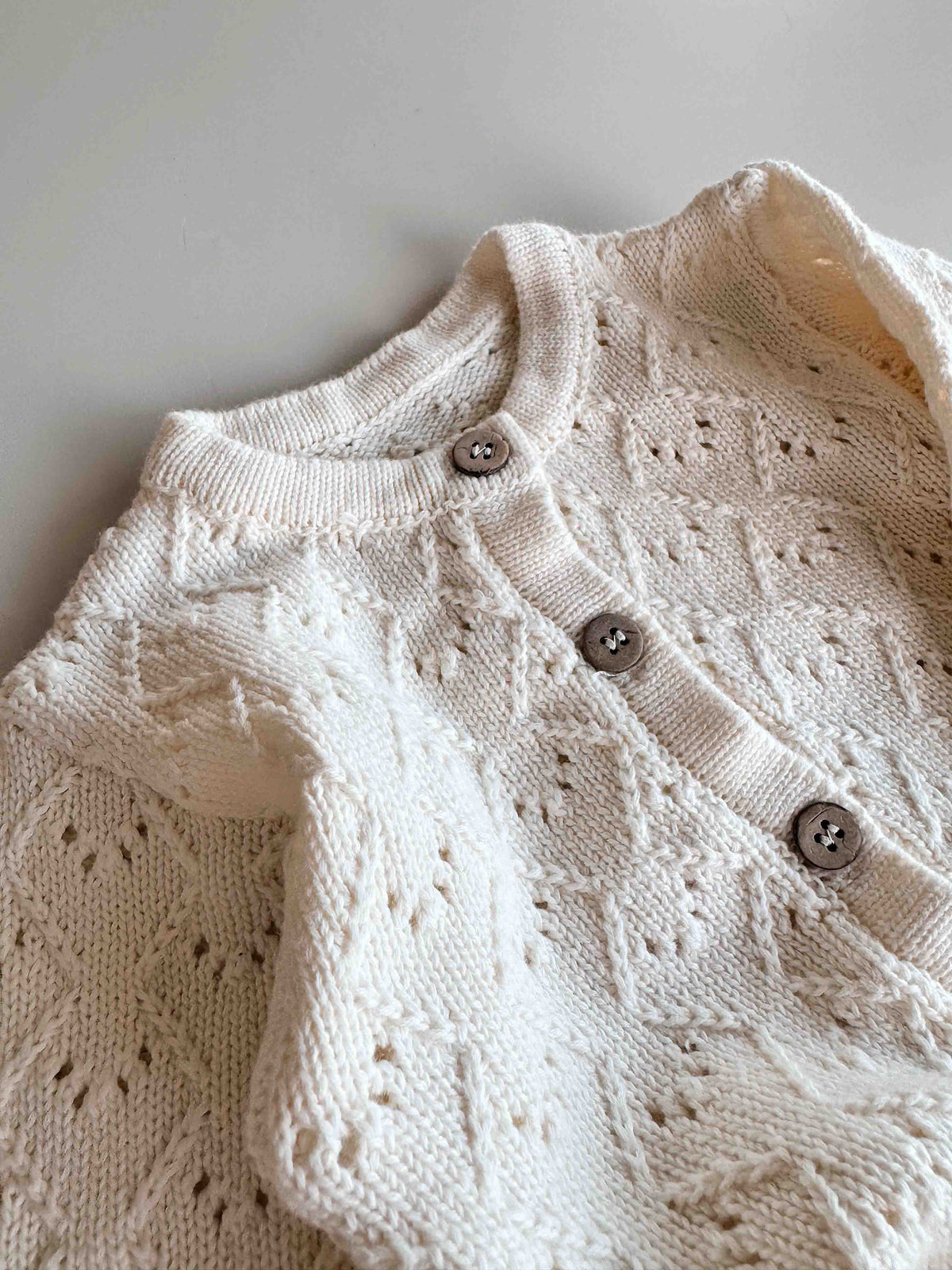 Mila Pointelle Full Romper - Snow (6-12M)
