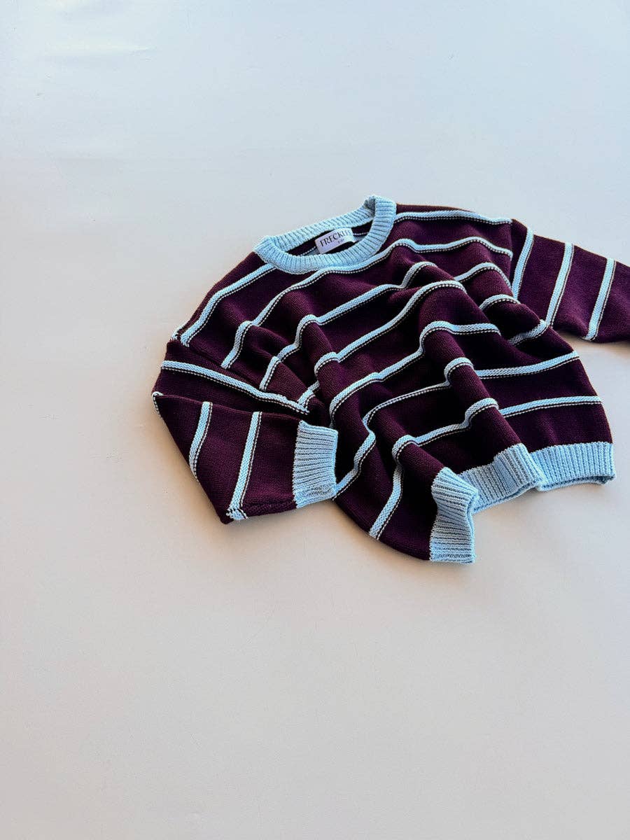 Raised Stripe Jumper - Blackberry/Arctic (6-12M)