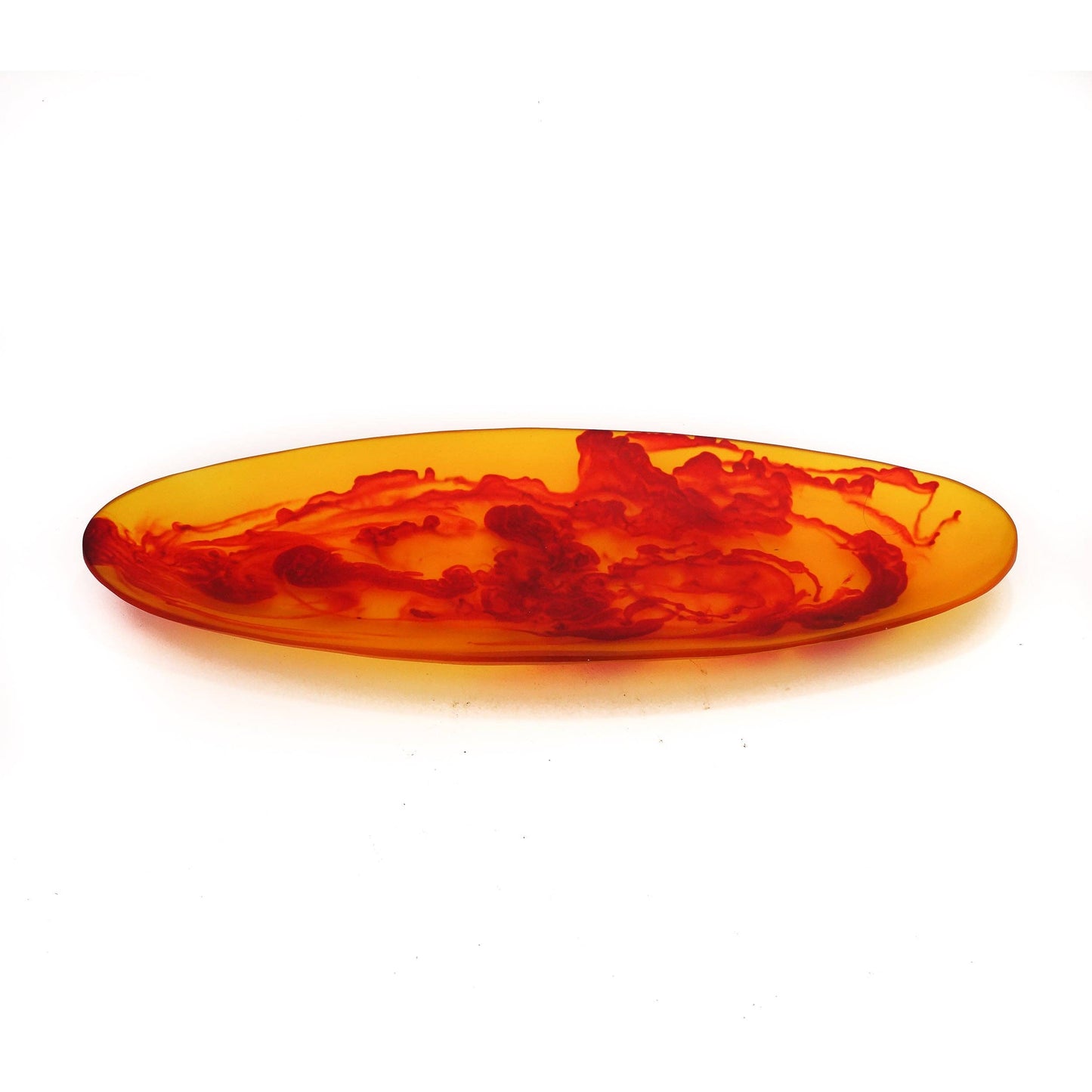 Resin Platter - Amber Marble