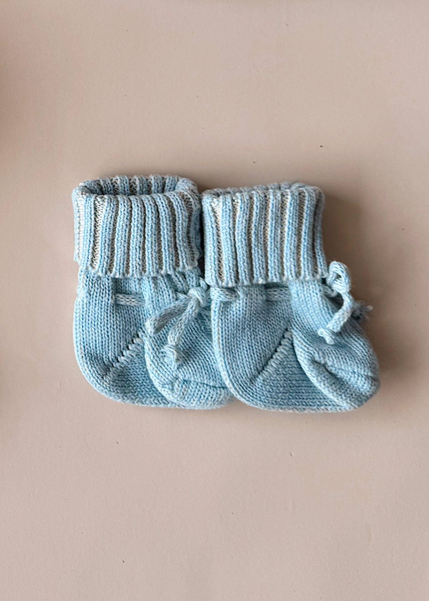 Chunky Cotton Bootie - Sky (3-6M)