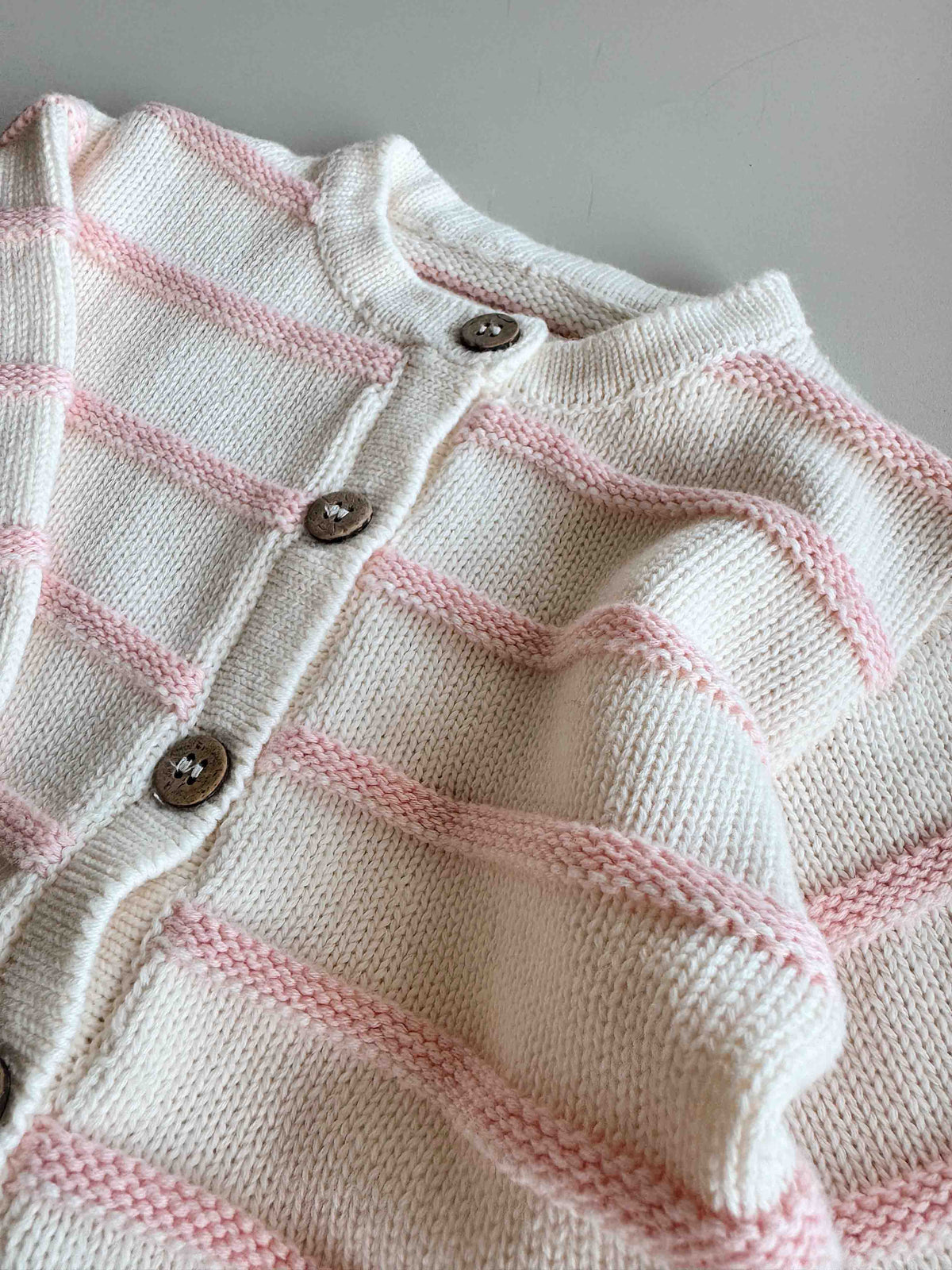 Raised Stripe Full Romper - Sweetpea (NB)